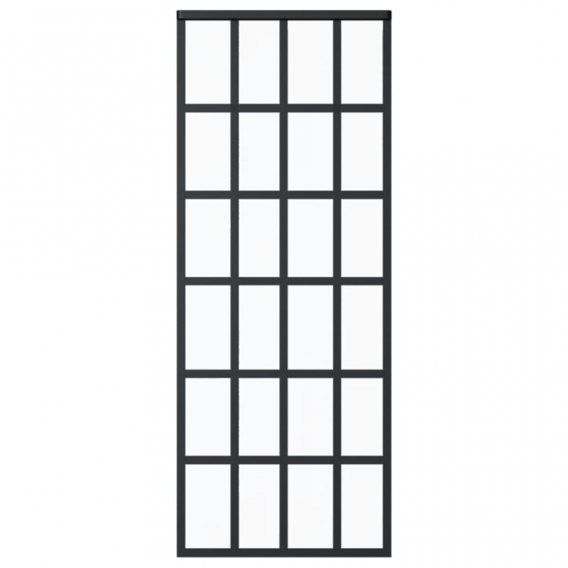 Schiebetür mit Beschlag ESG-Glas & Aluminium 76x205 cm