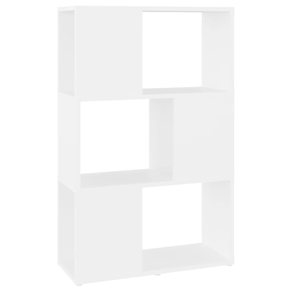 Bücherregal Raumteiler Weiß 60x24x94 cm Holzwerkstoff