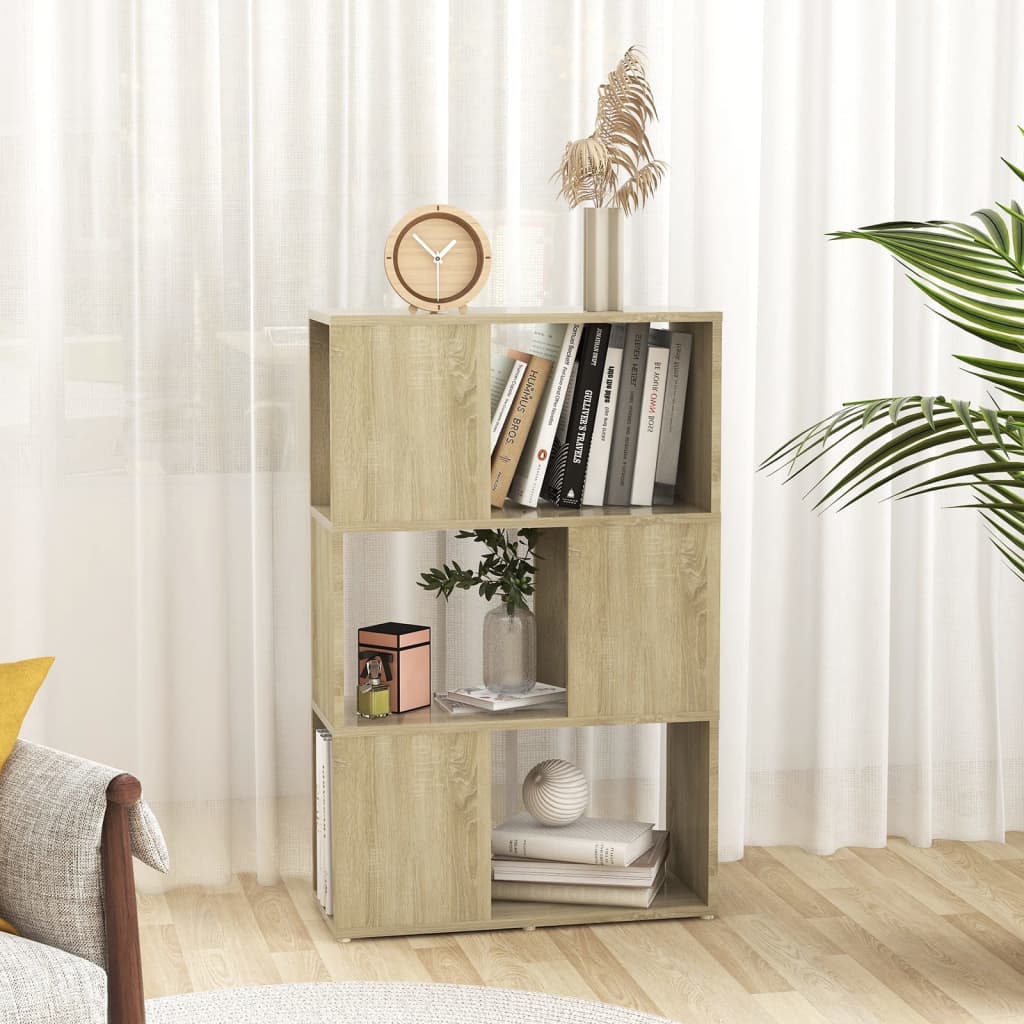 Bücherregal Raumteiler Sonoma-Eiche 60x24x94 cm Holzwerkstoff