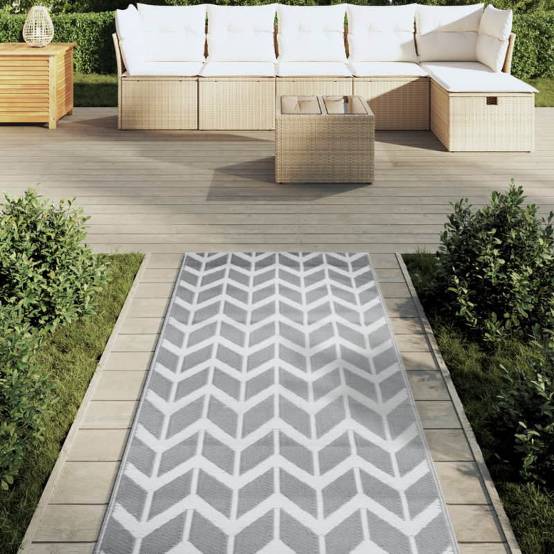 Outdoor-Teppich ARAKIL Grau 80x250 cm PP