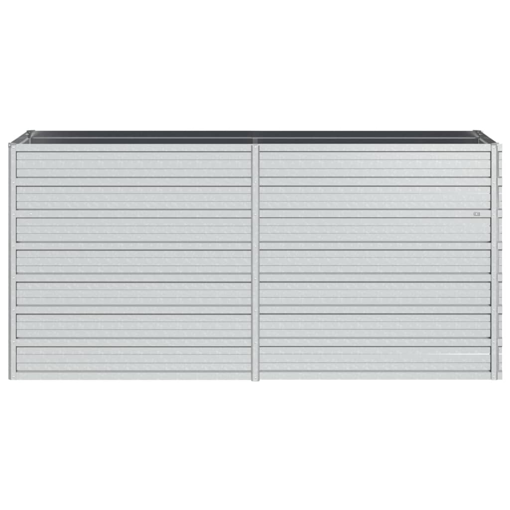 Garten-Hochbeet 160x40x77 cm Verzinkter Stahl Silber