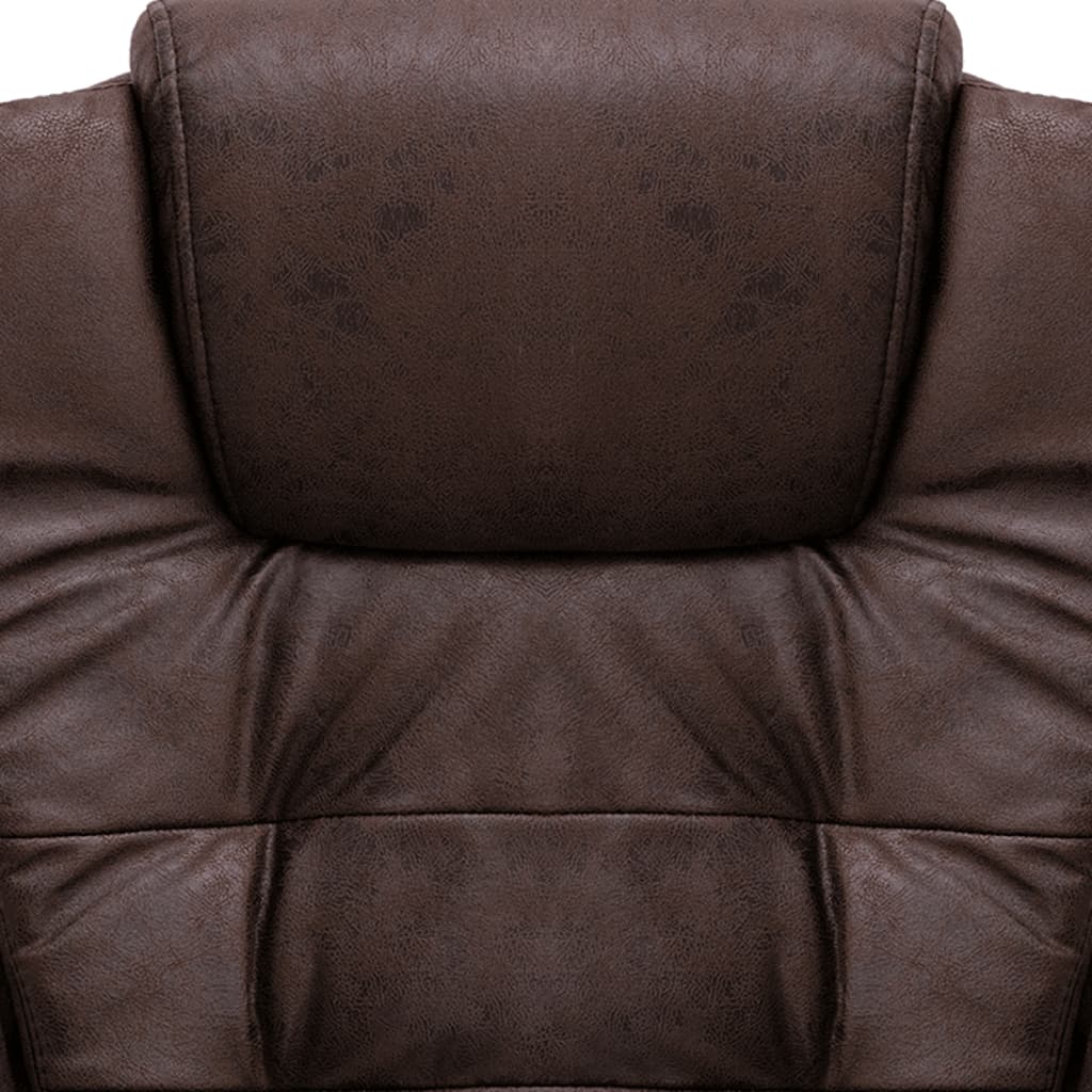 Bürostuhl Dunkelbraun Wildleder-Optik