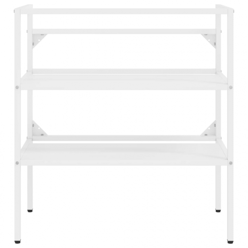 Badezimmer Waschtischgestell Weiß 79x38x83 cm Eisen