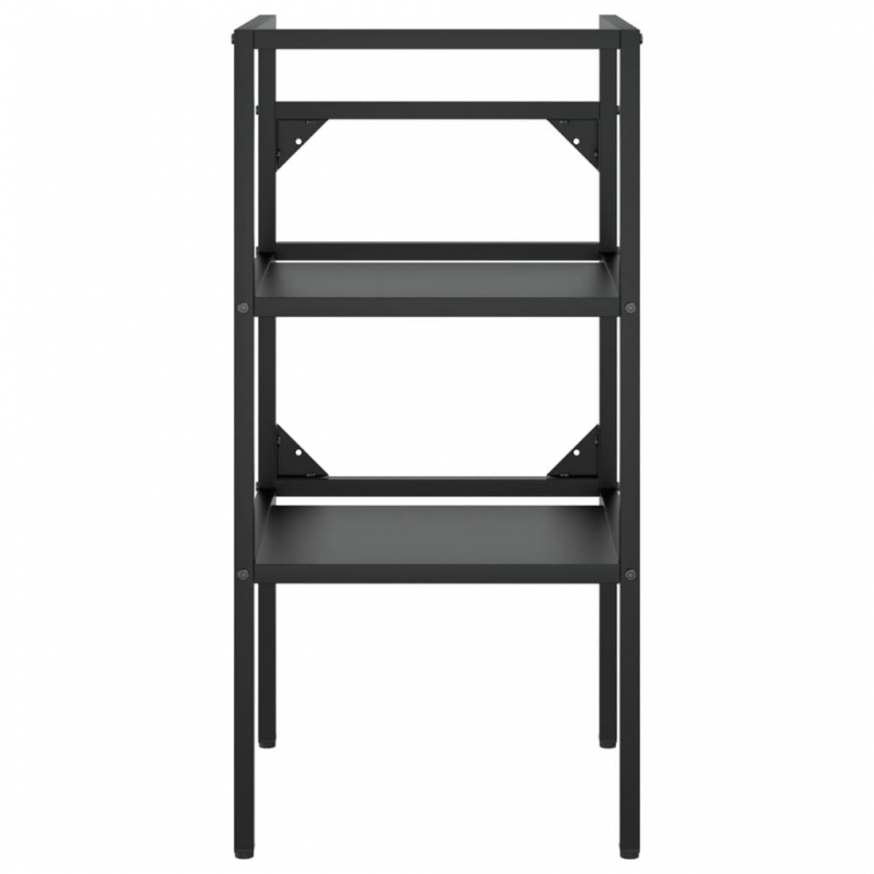 Badezimmer Waschtischgestell Schwarz 40x38x83 cm Eisen