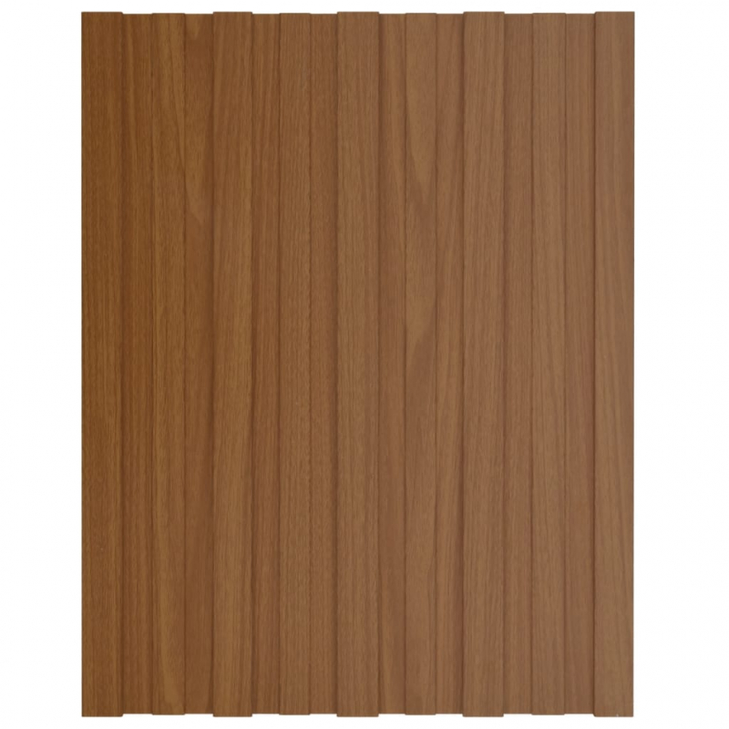 Dachpaneele 36 Stk. Verzinkter Stahl Braun 60x45 cm