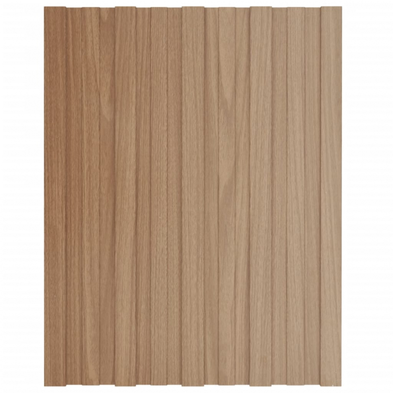 Dachpaneele 12 Stk. Verzinkter Stahl Holzoptik Hell 60x45 cm