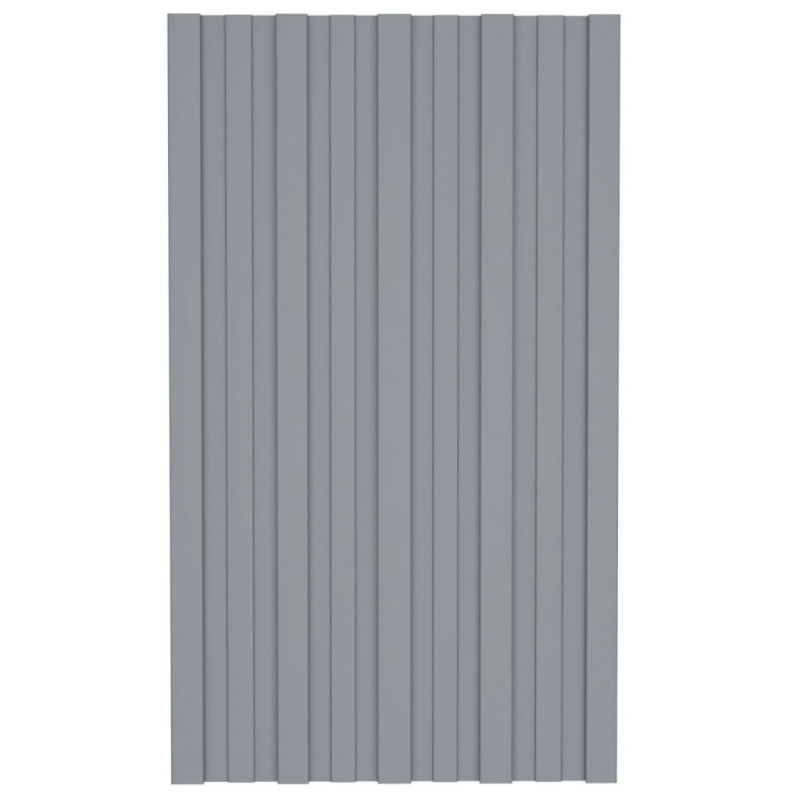 Dachpaneele 36 Stk. Verzinkter Stahl Silbern 80x45 cm