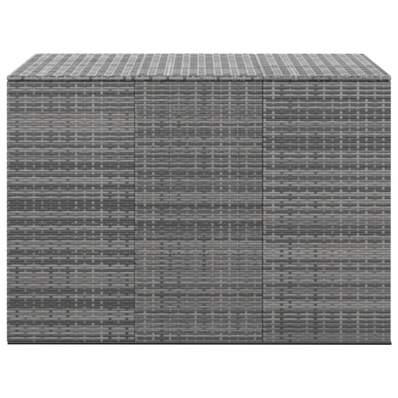 Garten-Kissenbox PE Rattan 145x100x103 cm Grau