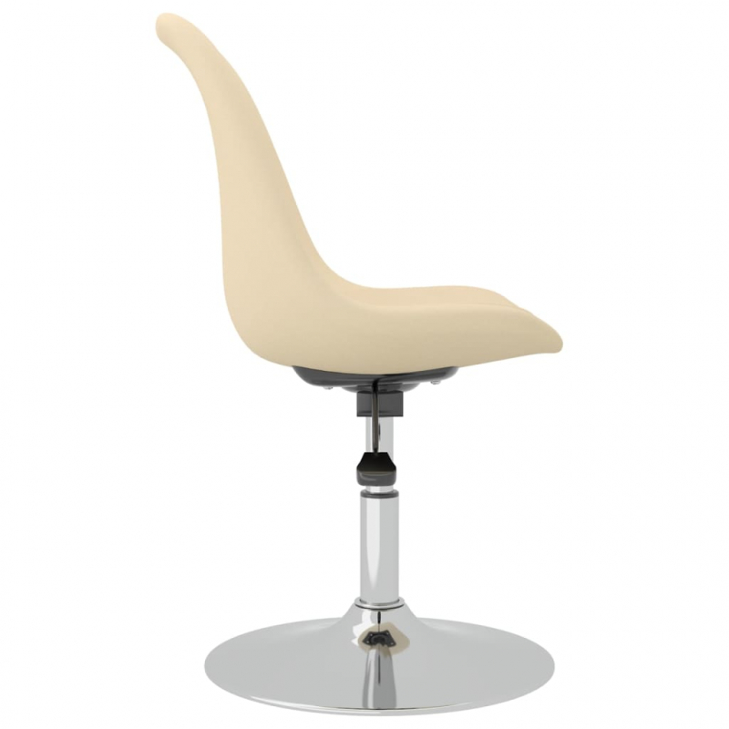 Esszimmerstühle 4 Stk. Drehbar Creme Stoff