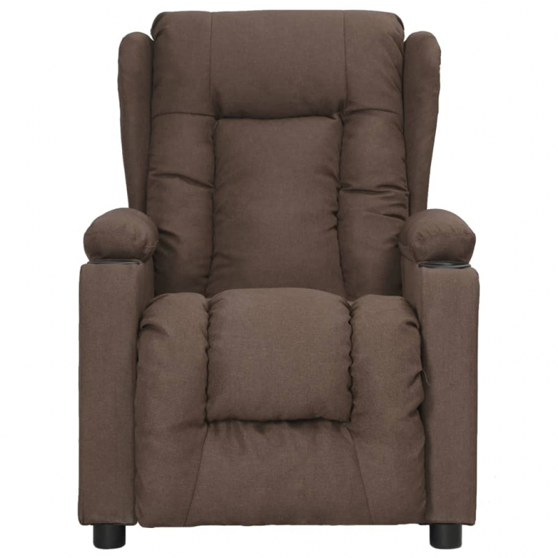Massagesessel Taupe Stoff