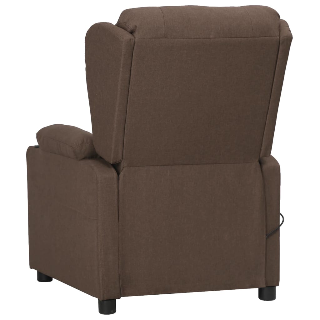 Massagesessel Taupe Stoff