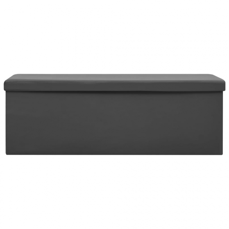 Faltbare Sitzbank mit Stauraum Grau PVC