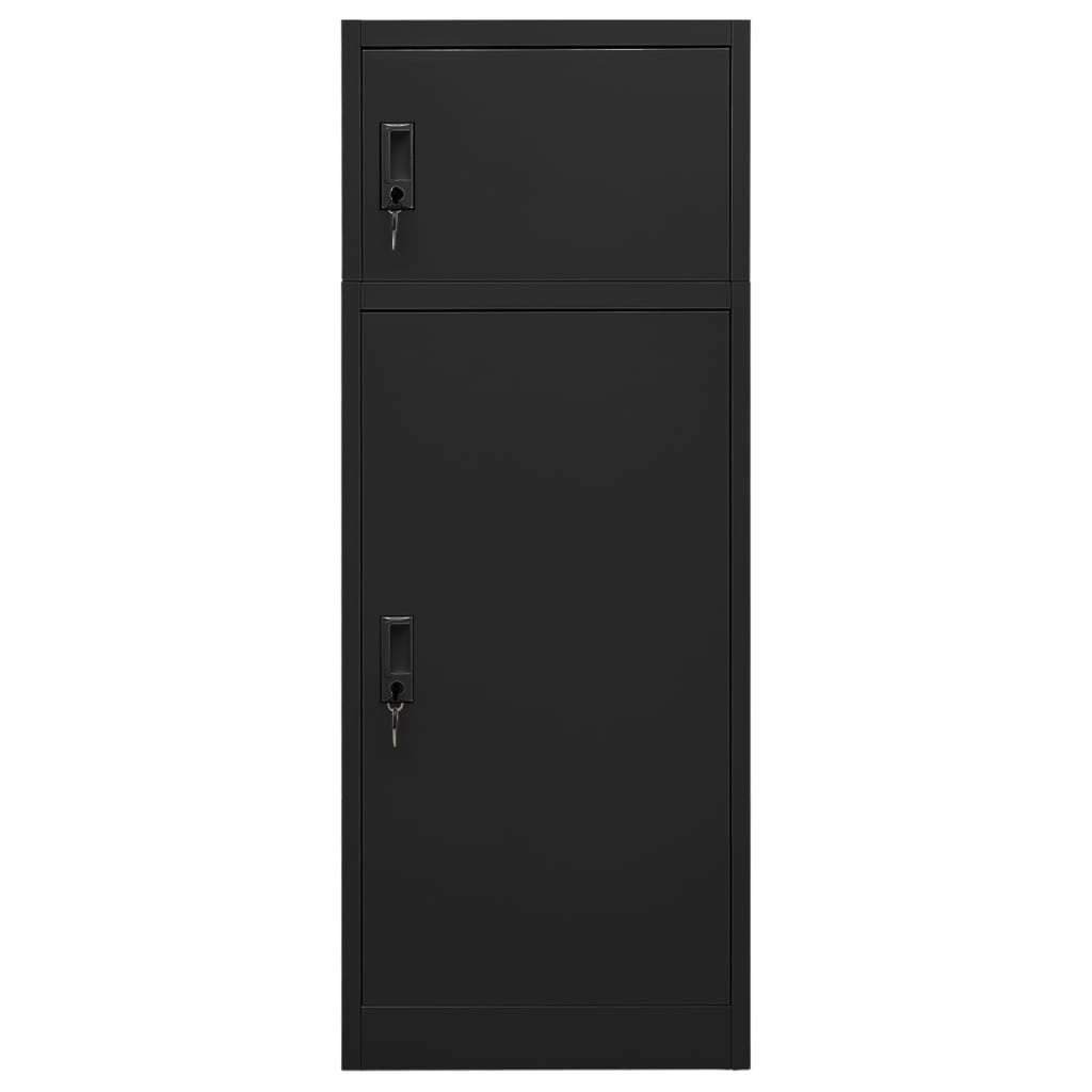 Sattelschrank Schwarz 53x53x140 cm Stahl