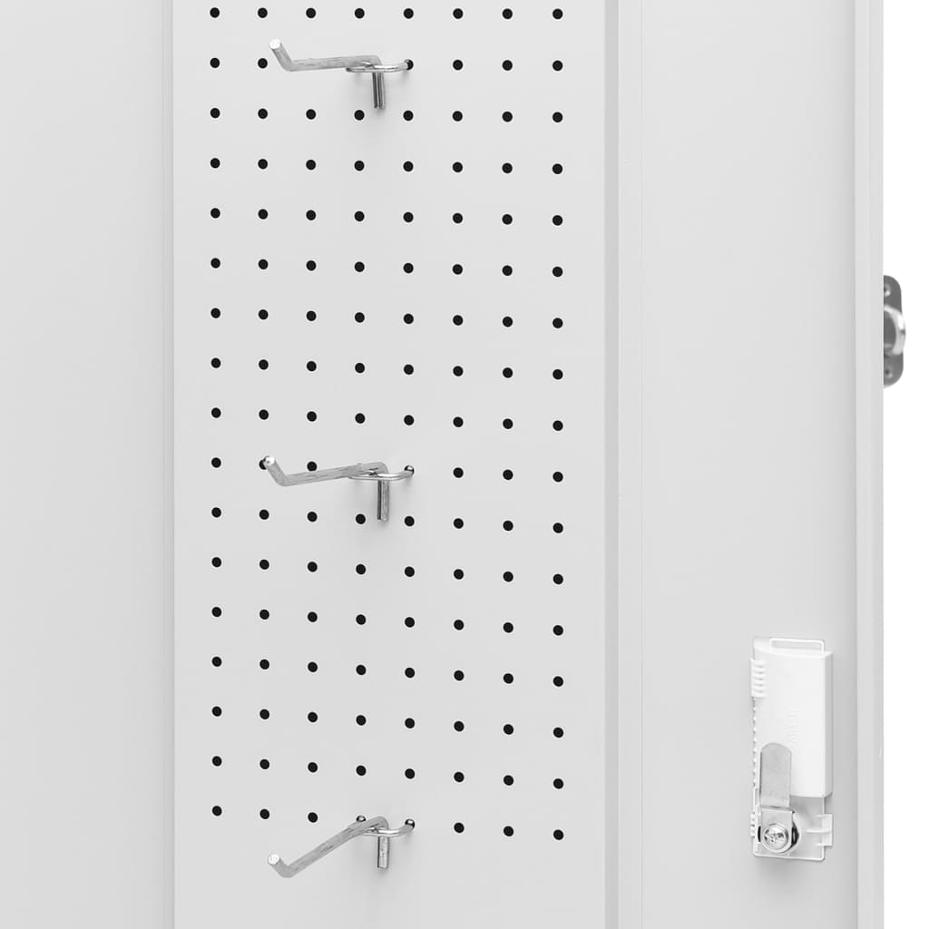 Sattelschrank Hellgrau 53x53x105 cm Stahl