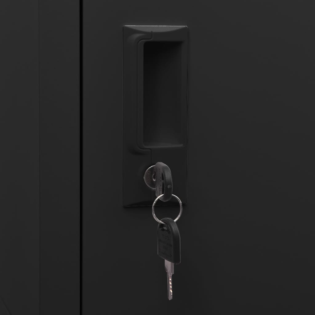 Sattelschrank Anthrazit 53x53x105 cm Stahl