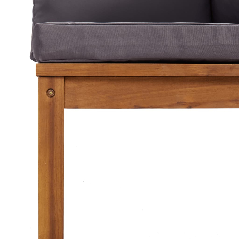 11-tlg. Garten-Lounge-Set mit Auflage Massivholz Akazie