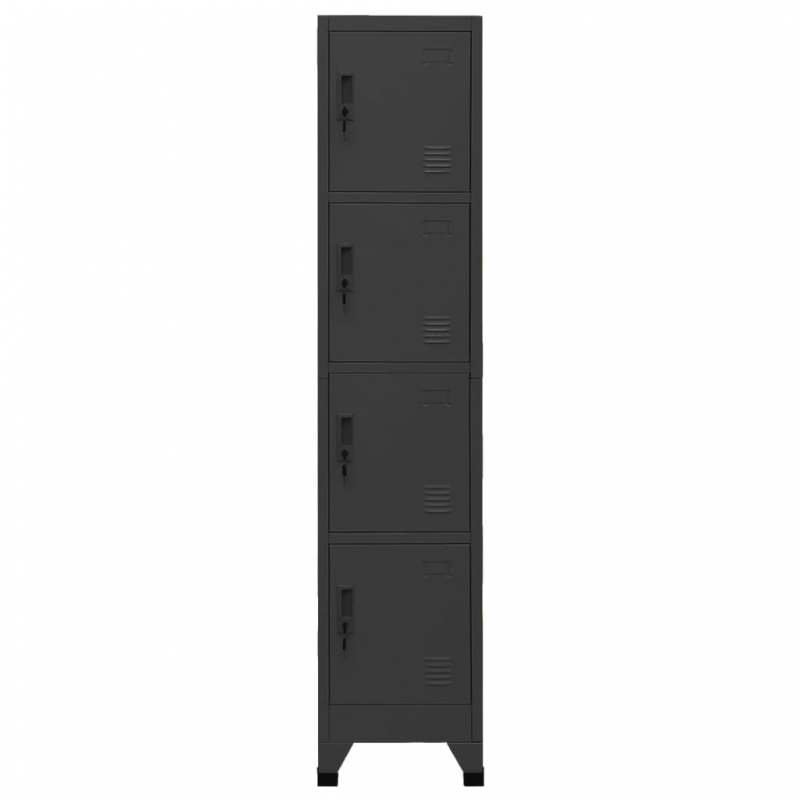 Schließfachschrank Anthrazit 38x45x180 cm Stahl