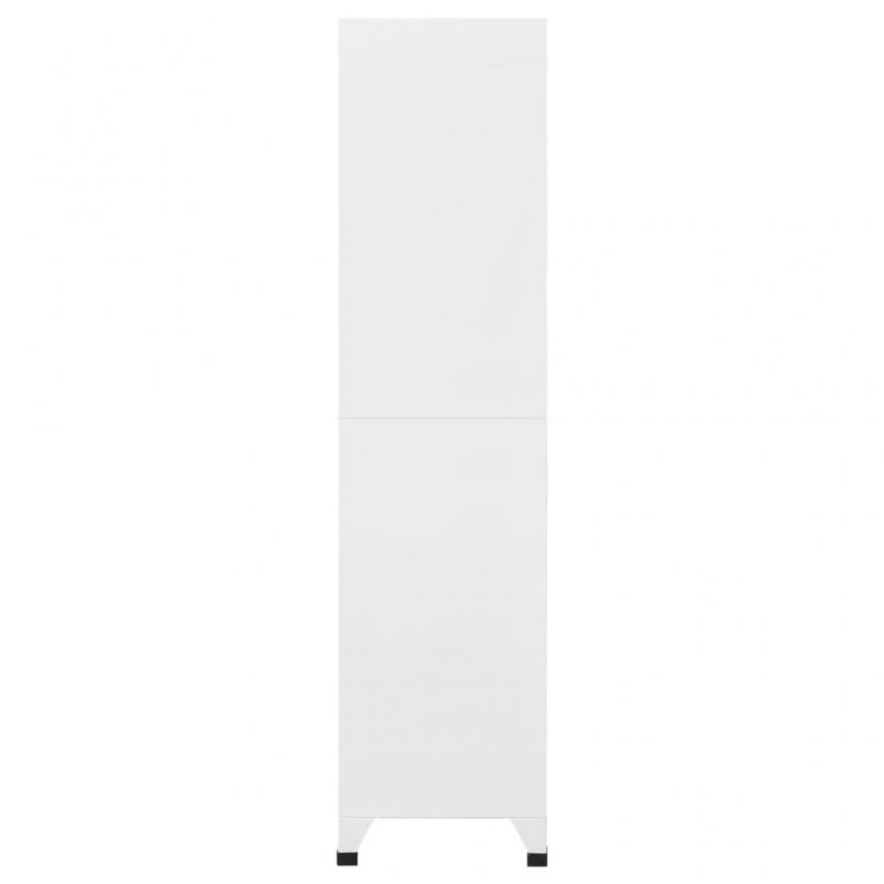 Schließfachschrank Weiß 90x45x180 cm Stahl