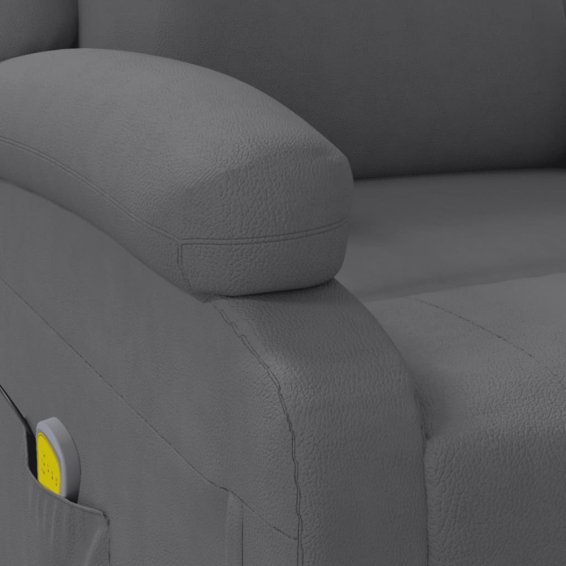 Massagesessel Grau Kunstleder