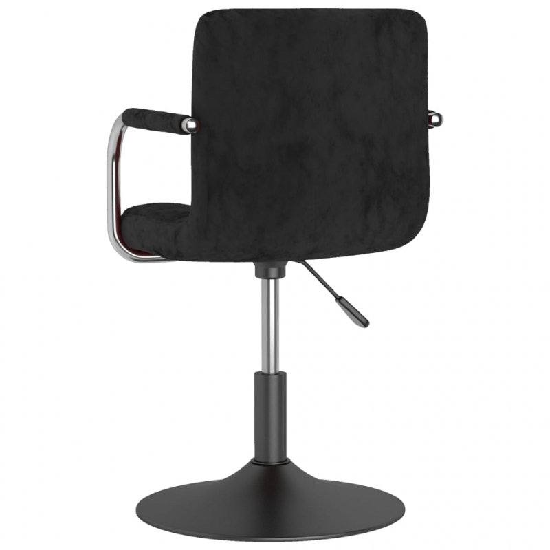 Esszimmerstühle 6 Stk. Drehbar Schwarz Samt