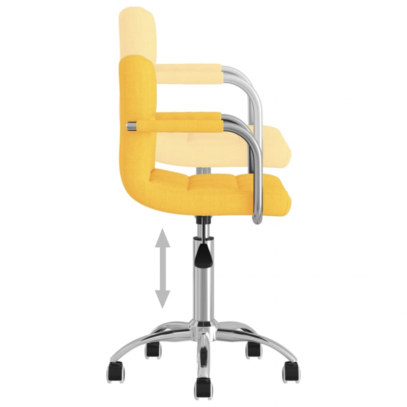 Esszimmerstuhl Drehbar Senfgelb Stoff