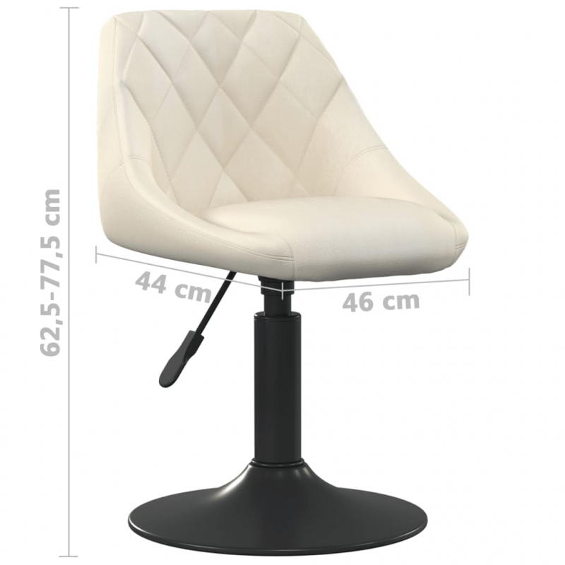 Esszimmerstühle 6 Stk. Drehbar Creme Samt