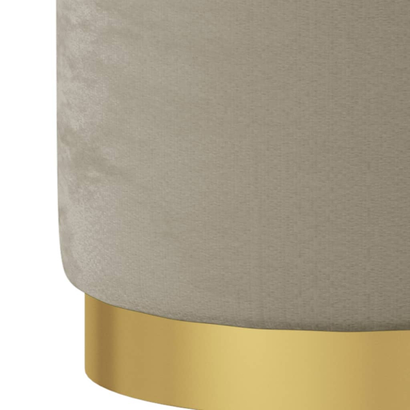 Runder Aufbewahrungshocker Dunkelgrau Samt