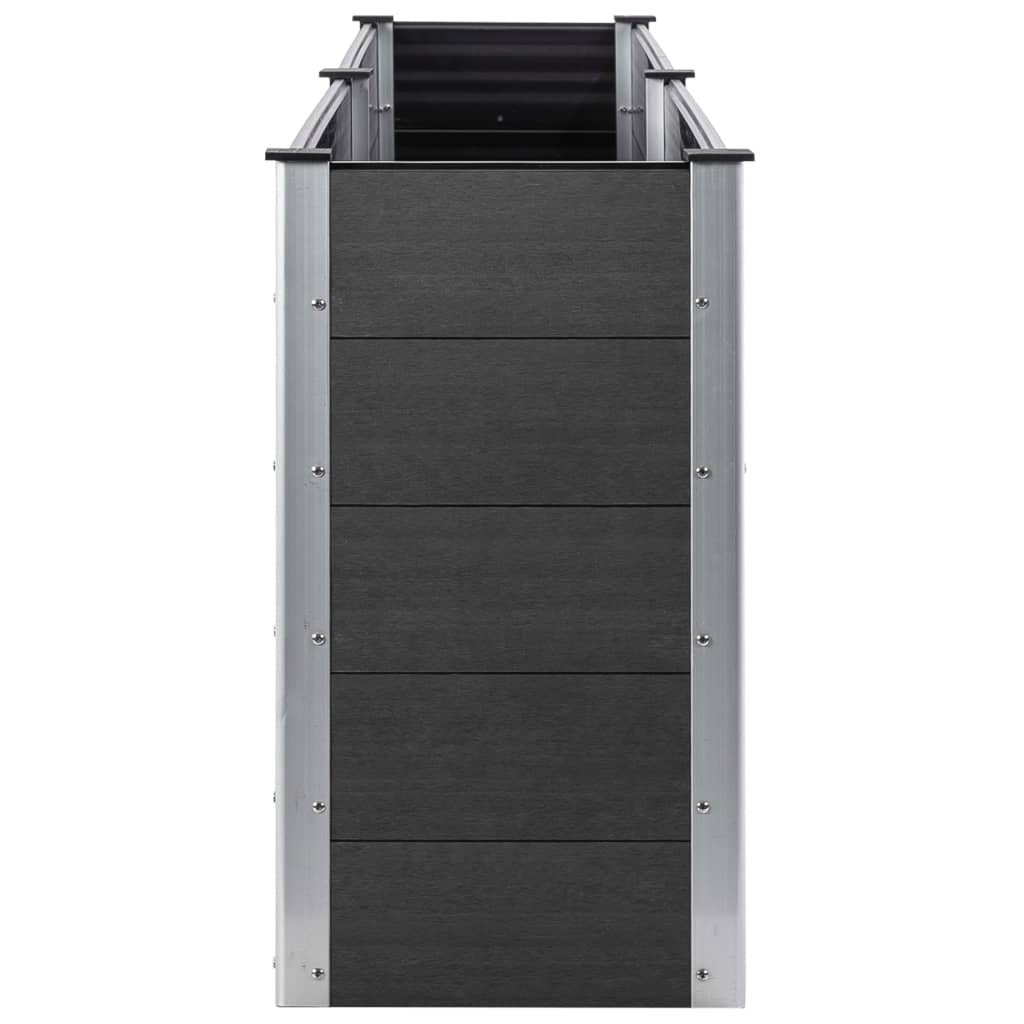 Garten-Hochbeet 200x100x91 cm WPC Grau