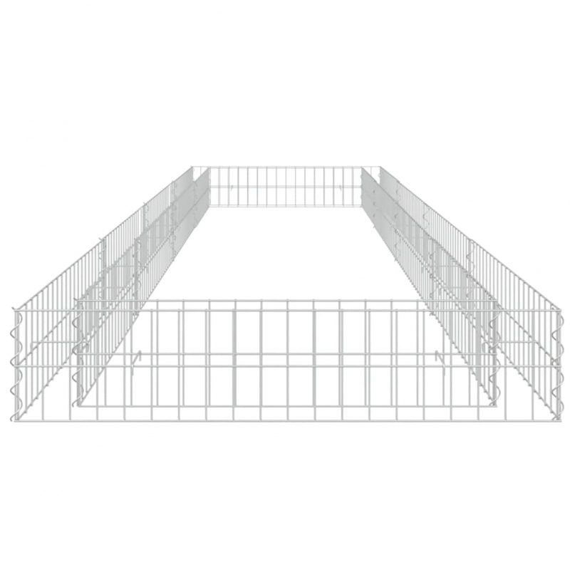 Gabionen-Hochbeet Verzinkter Stahl 400x100x20 cm
