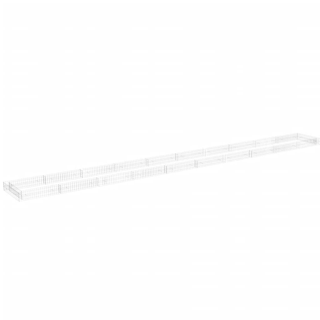 Gabionen-Hochbeet Verzinkter Stahl 1000x100x20 cm