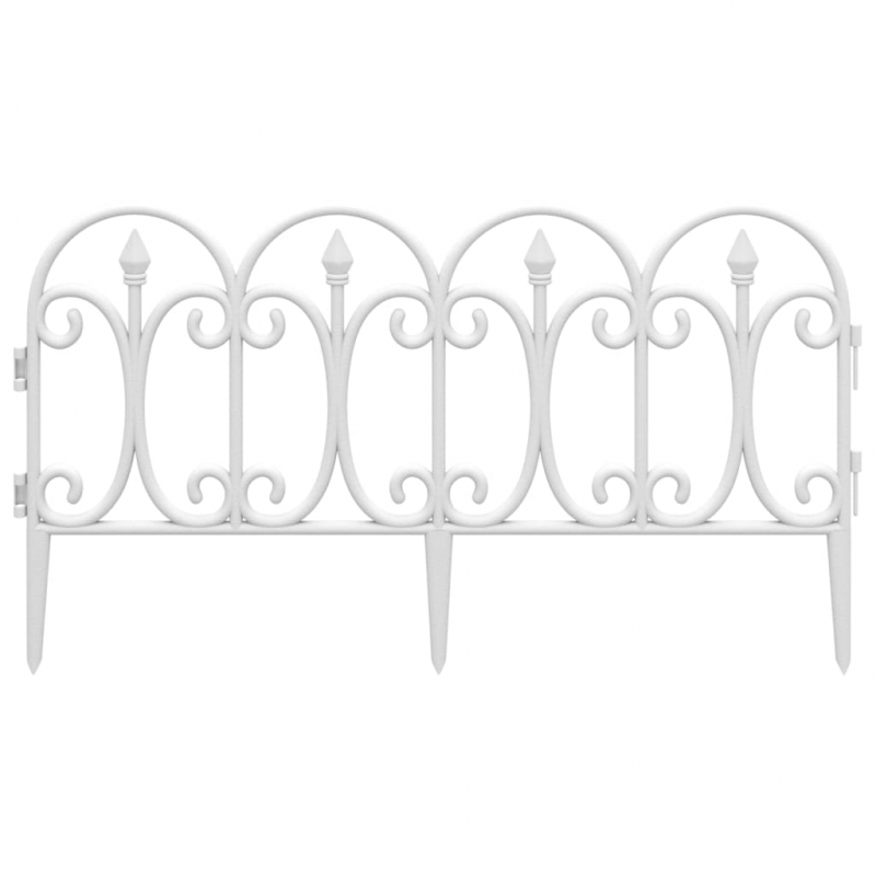 Rasenkanten 17 Stk. Weiß 10 m PP