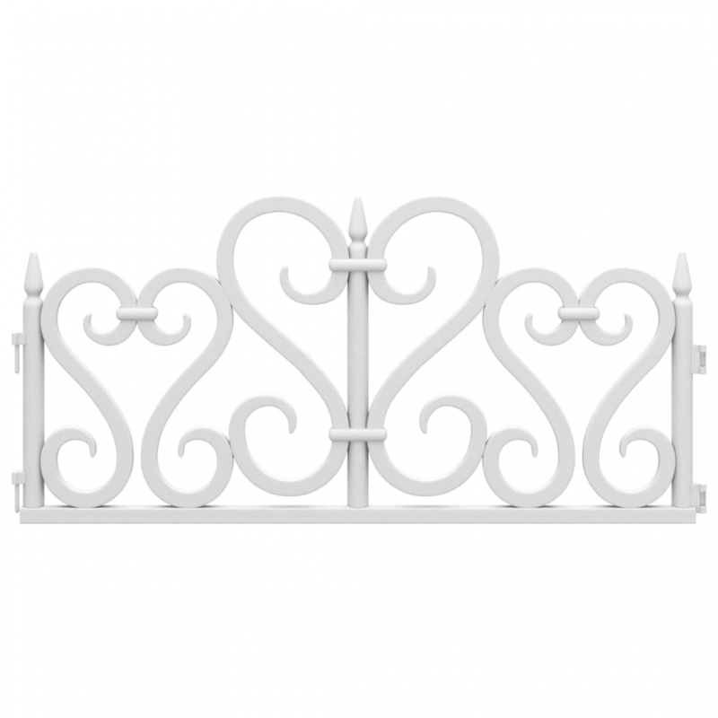 Rasenkanten 17 Stk. Weiß 10 m PP