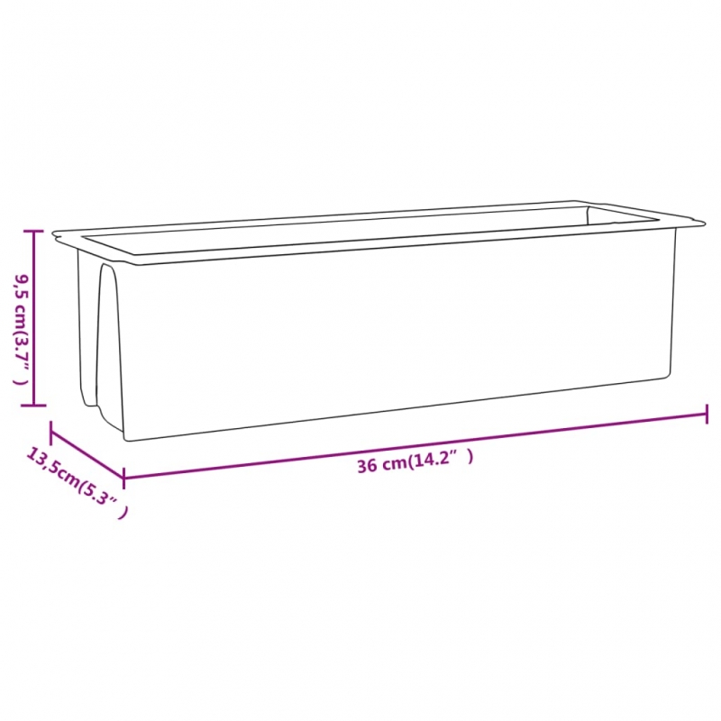 Pflanzkasten für Europaletten 12 Stk. Grau 36x13,5x9,5 cm PP