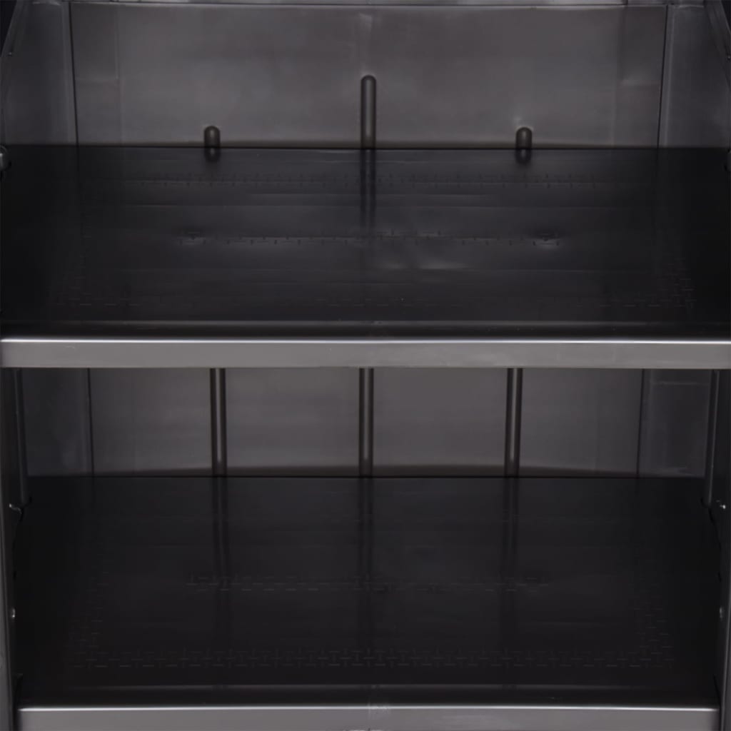 Gartenschrank Schwarz 65x45x172 cm PP Rattan