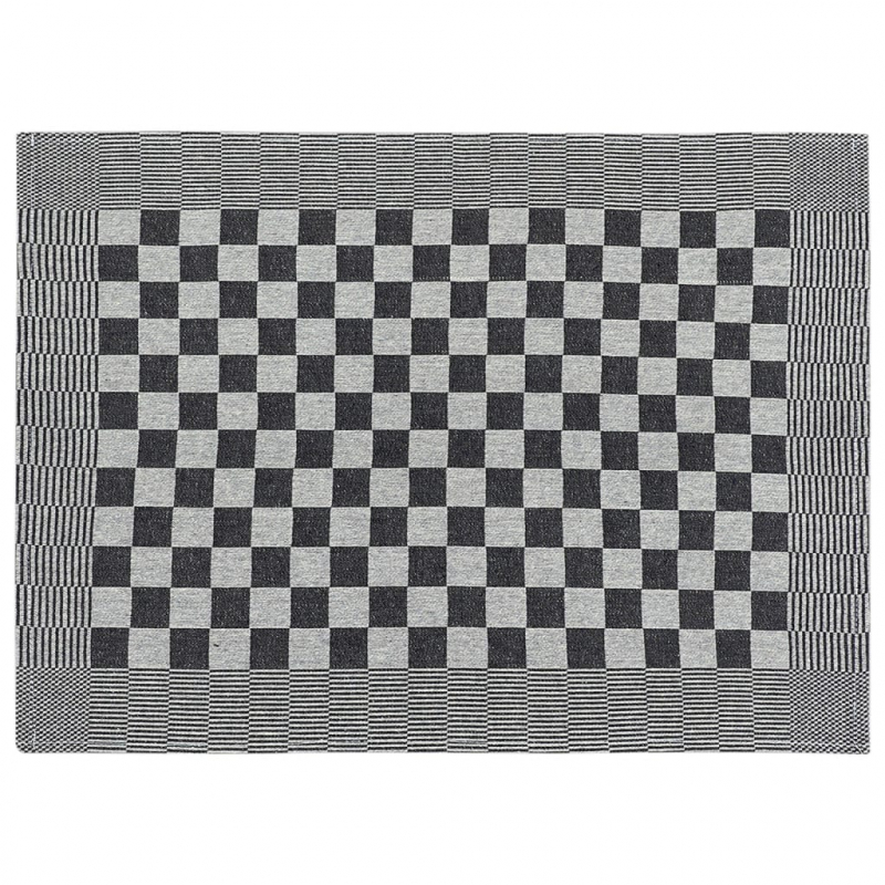 10-tlg. Handtuch-Set Schwarz und Weiß Baumwolle