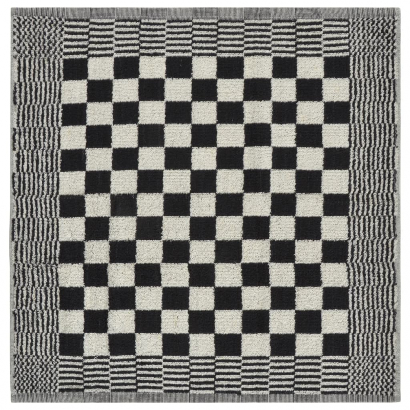20-tlg. Handtuch-Set Schwarz und Weiß Baumwolle