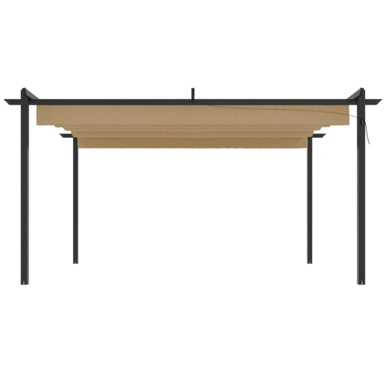 Pavillon mit Ausziehbarem Dach 4x3 m Taupe