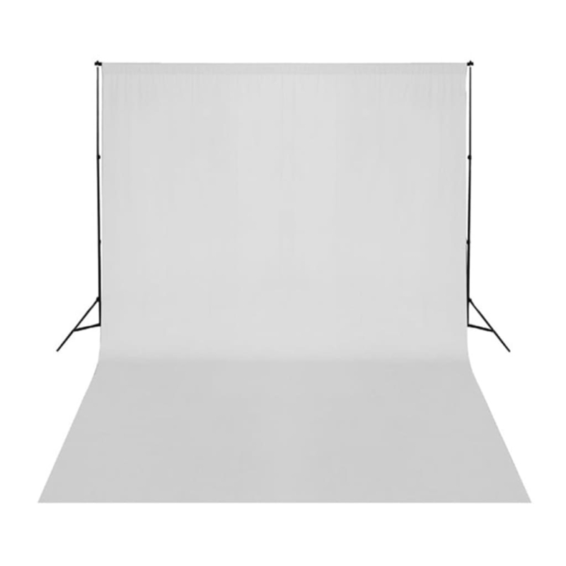 Fotostudio-Set mit Beleuchtung, Hintergrund und Reflektor