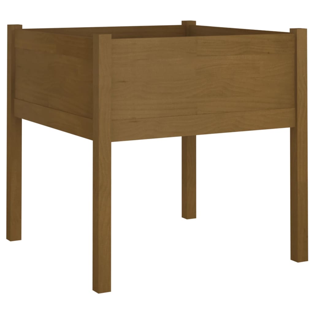 Pflanzkübel 2 Stk. Honigbraun 70x70x70 cm Massivholz Kiefer