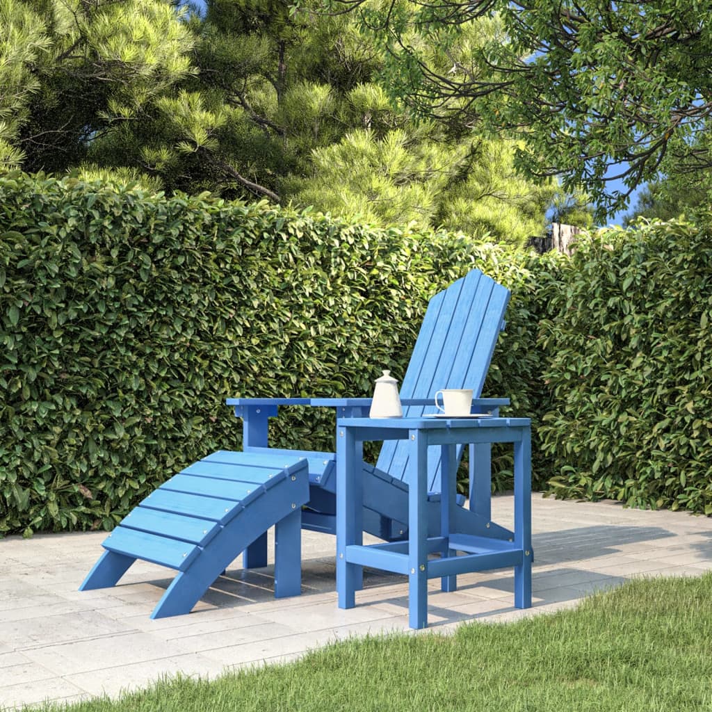Adirondack-Gartentisch Meeresblau 38x38x46 cm HDPE