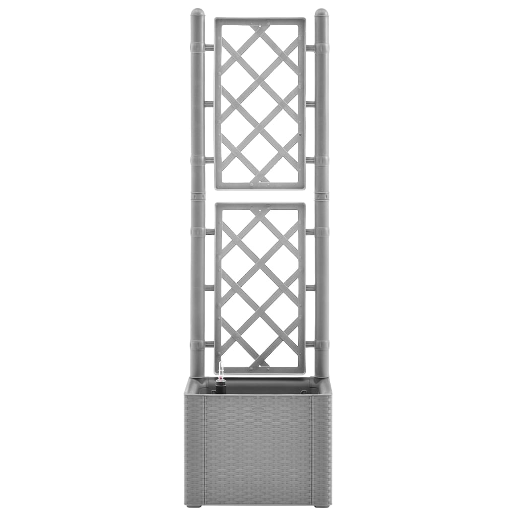 Garten-Hochbeet mit Spalier und Selbstbewässerungssystem Grau