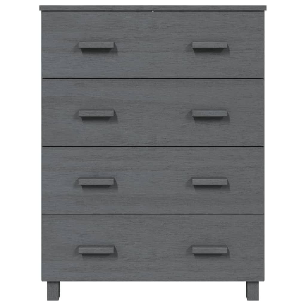 Sideboard HAMAR Dunkelgrau 79x40x103,5 cm Massivholz Kiefer