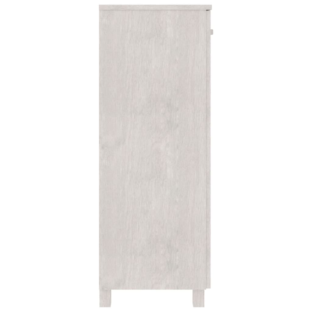 Schuhschrank HAMAR Weiß 85x40x108 cm Massivholz Kiefer