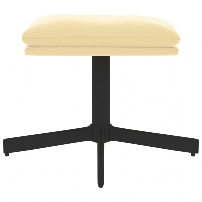 Fußhocker Cremeweiß 60x60x36 cm Samt