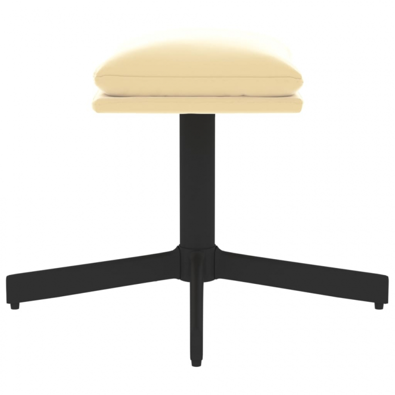 Fußhocker Cremeweiß 60x60x36 cm Samt