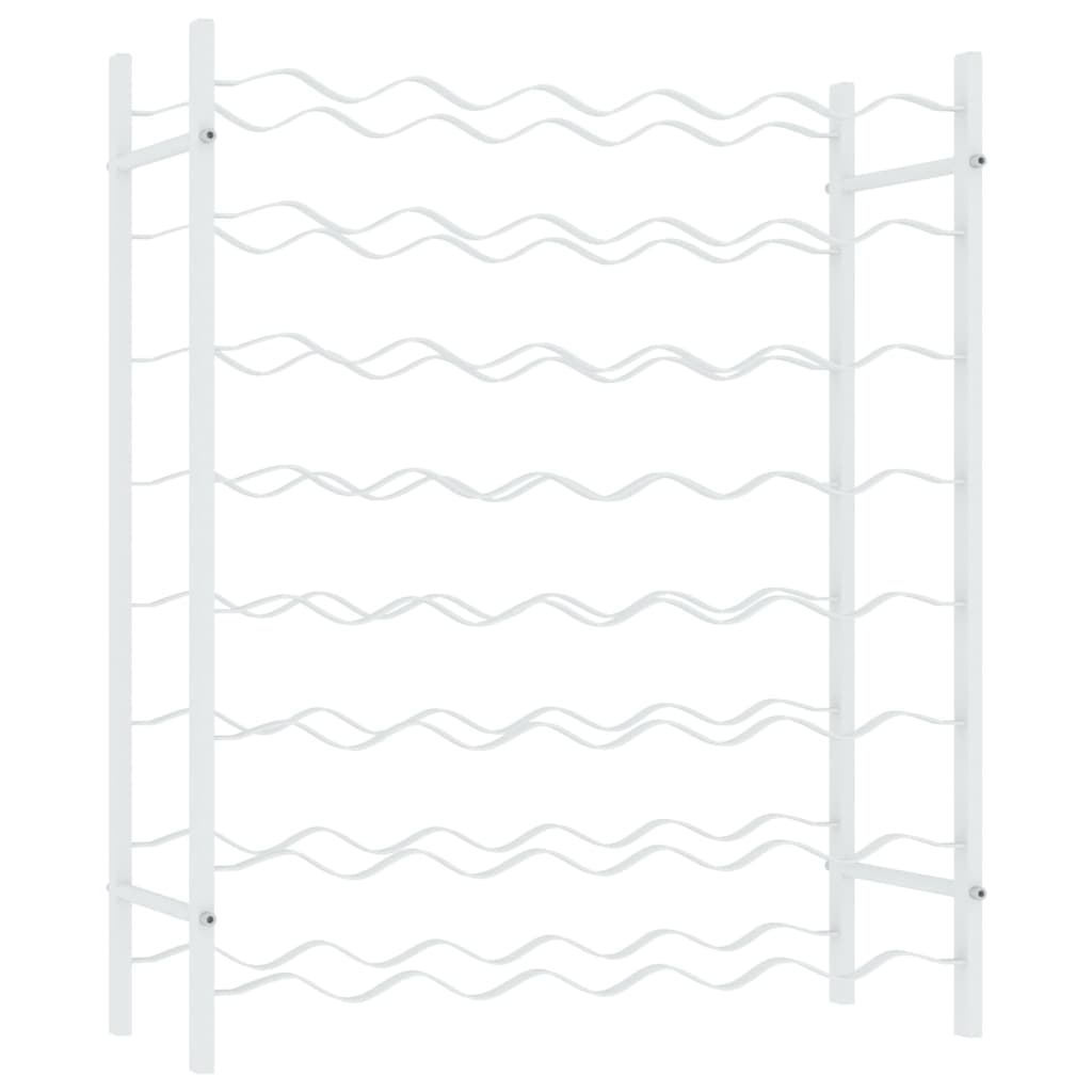 Weinregal für 48 Flaschen Weiß Metall