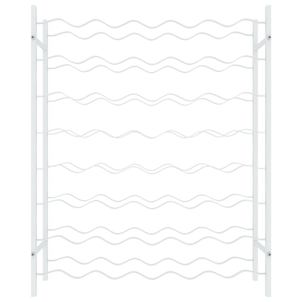 Weinregal für 48 Flaschen Weiß Metall