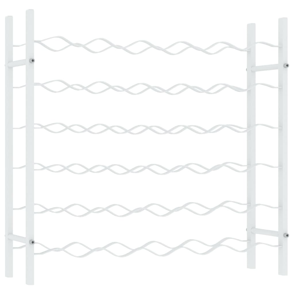 Weinregal für 36 Flaschen Weiß Metall