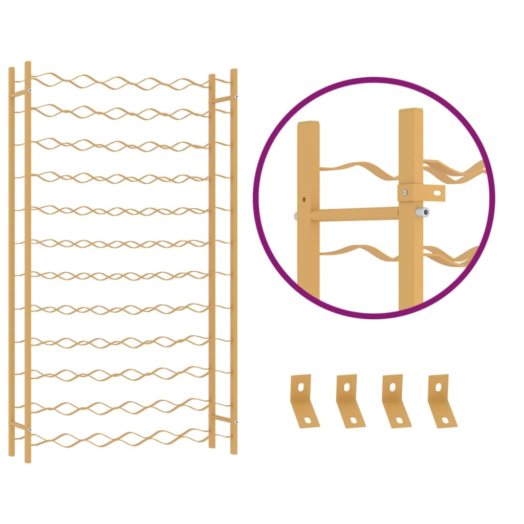 Weinregal für 72 Flaschen Golden Metall