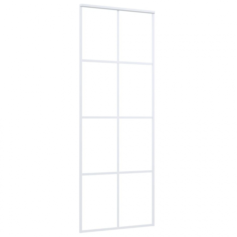 Schiebetür ESG-Glas und Aluminium 76x205 cm Schwarz